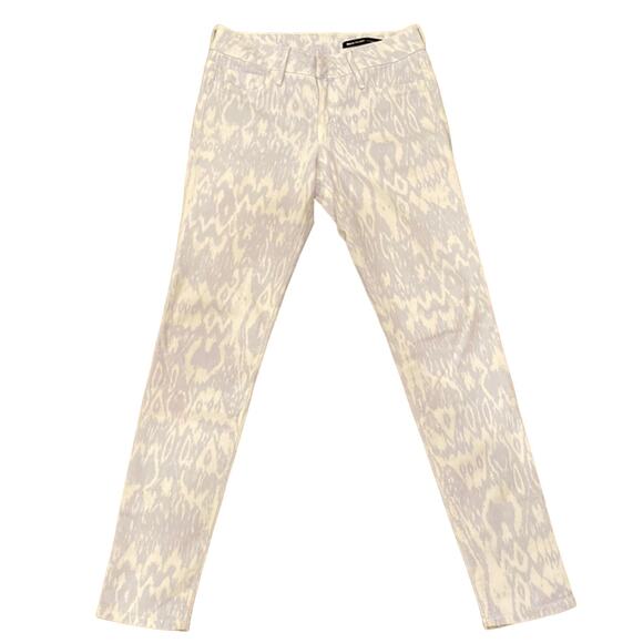 BLACK ORCHID Mid Rise White Print Skinny Jeans Size 28 - Picture 2 of 6